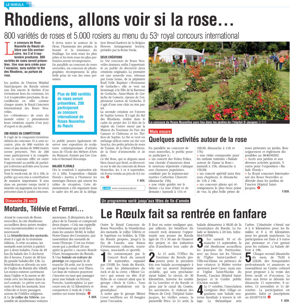 "Rhodiens, allons voir si la rose..."