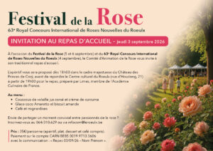Invitation au repas d’accueil le jeudi 3 septembre 2026